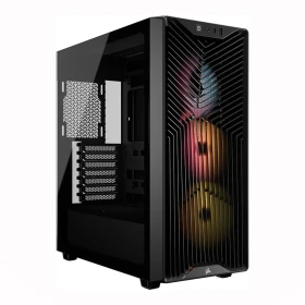Case Corsair 3200D RS ARGB Vidrio templado 3 ventiladores Negro