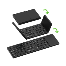 Teclado Klip Xtreme Wireless portátil pleglable FlexPlit KCK-650S con panel táctil ESP