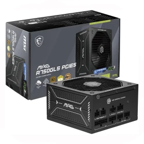 Fuente de Poder MSI MAG A750GLS PCIE5 750W 80 Plus Gold ATX 3.1 PCIe 5.1 Modular