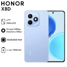 Celular Honor X8d 8GB 256GB 108MP AMOLED 120Hz 7000mAh Azul Luminoso