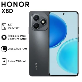 Celular Honor X8d 8GB 256GB 108MP AMOLED 120Hz 7000mAh Negro Terciopelo