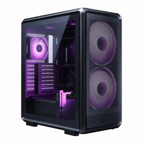 Case Cooler Master MasterFrame 500 Mesh Black ARGB Vidrio Templado 3 ventiladores