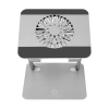 Base de aluminio con ventilación para laptop Trion TL300 Plata Base de aluminio con ventilación para laptop Trion TL300 Plata