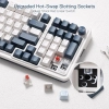 Teclado Mecánico Redragon Eisa Pro K686WB-RGB-PRO Esp/ Switch Red /Himmel Azul