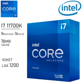 Procesador Intel Core i7 11700K 3.6GHz 8 Núcleos 16 Hilos LGA1200 11va