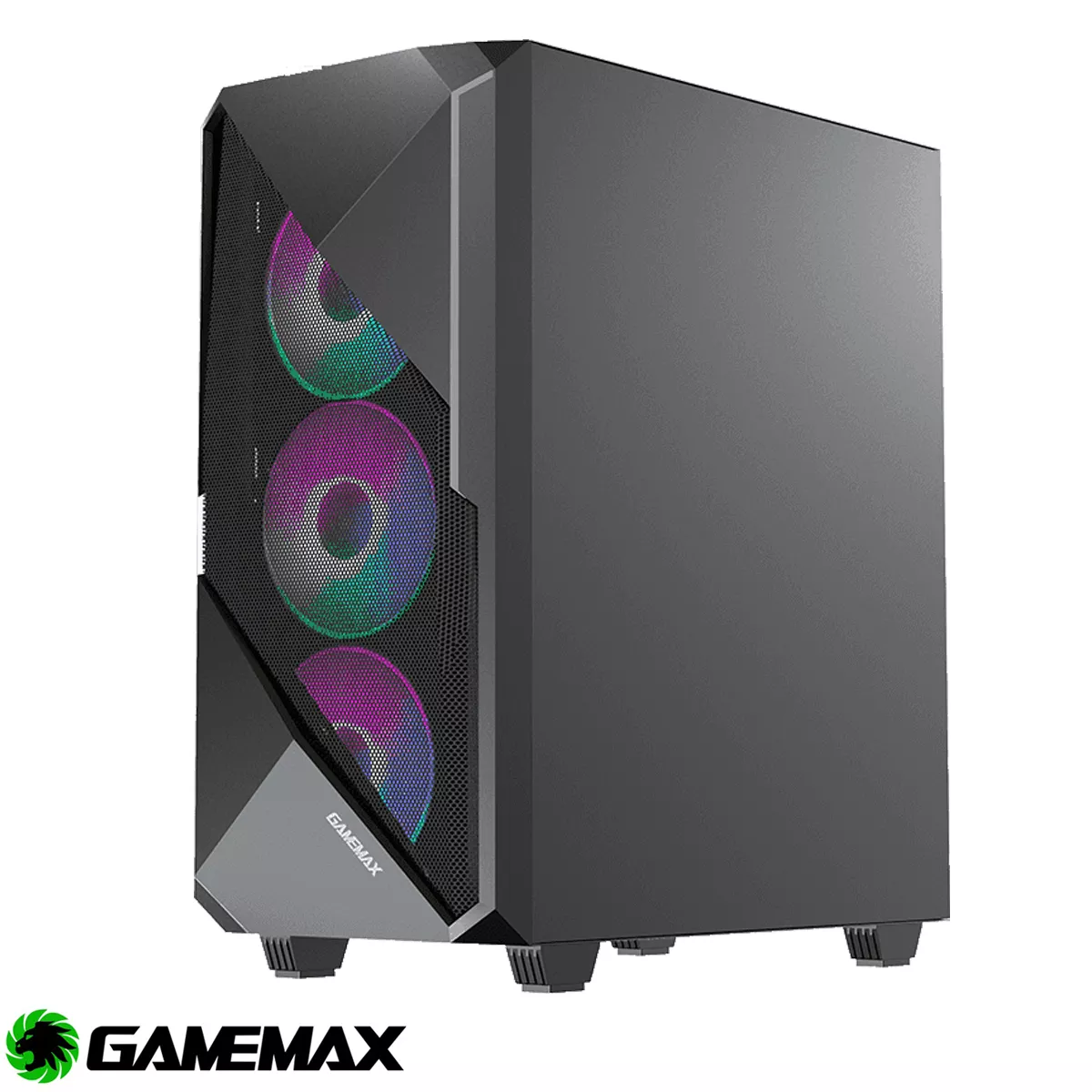 Case Gamemax Revolt / Vidrio templado / ARGB / 4 ventiladores
