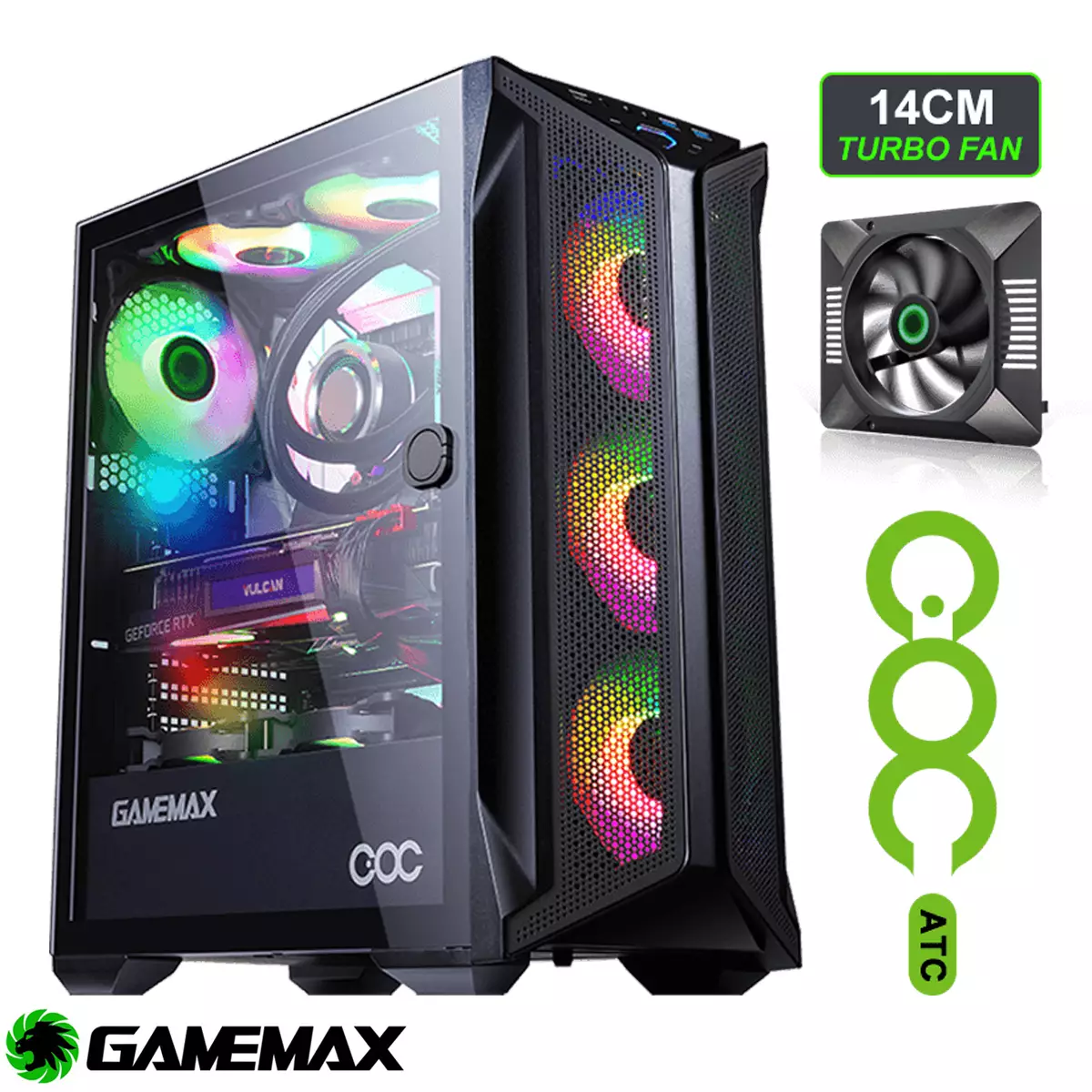 Case Gamemax Brufen C1 / Vidrio templado / ARGB