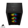 Case Corsair iCUE 4000X RGB / Vidrio templado / 3 ventiladores / Negro