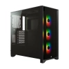 Case Corsair iCUE 4000X RGB / Vidrio templado / 3 ventiladores / Negro