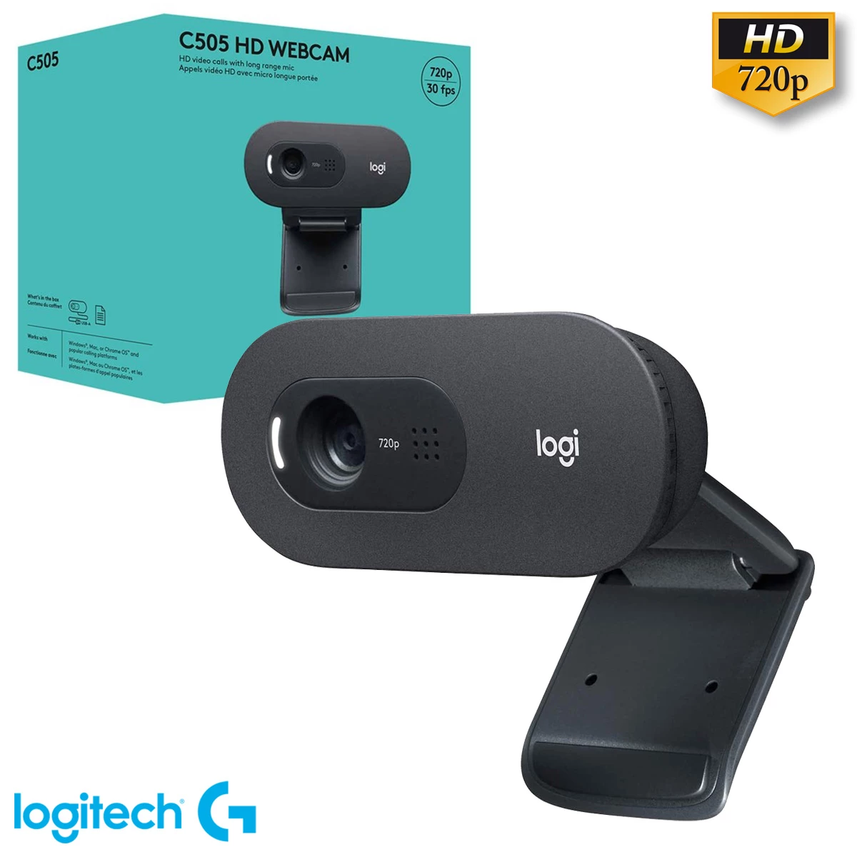 Cámara Webcam Logitech C505 HD 720p