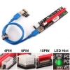 Riser PCIe GPU Ubit 16x1 (6 pines/MOLEX/SATA). Cable USB 3.0 60CM