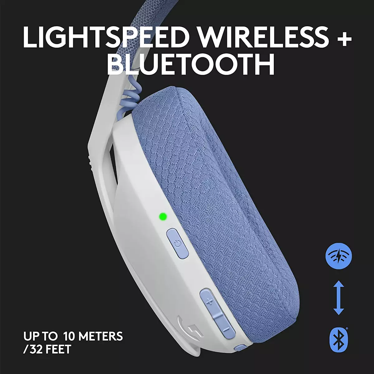 Audífonos Logitech G435 Wireless Lightspeed + BT White