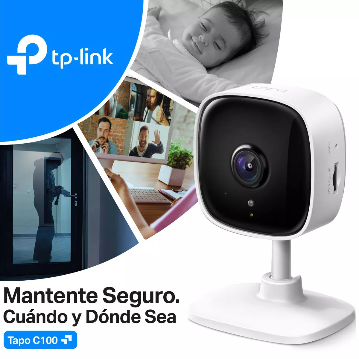 Camara de Seguridad Inteligente TP-Link Tapo C100 Wi-Fi Interior FHD