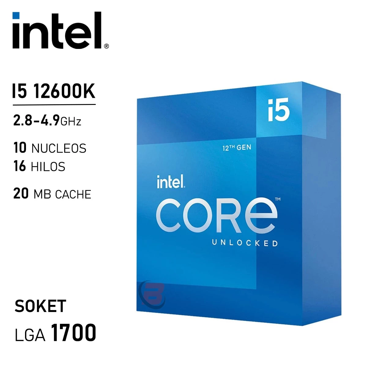 Procesador Intel Core i5 12600K 3.7GHz LGA1700 12va