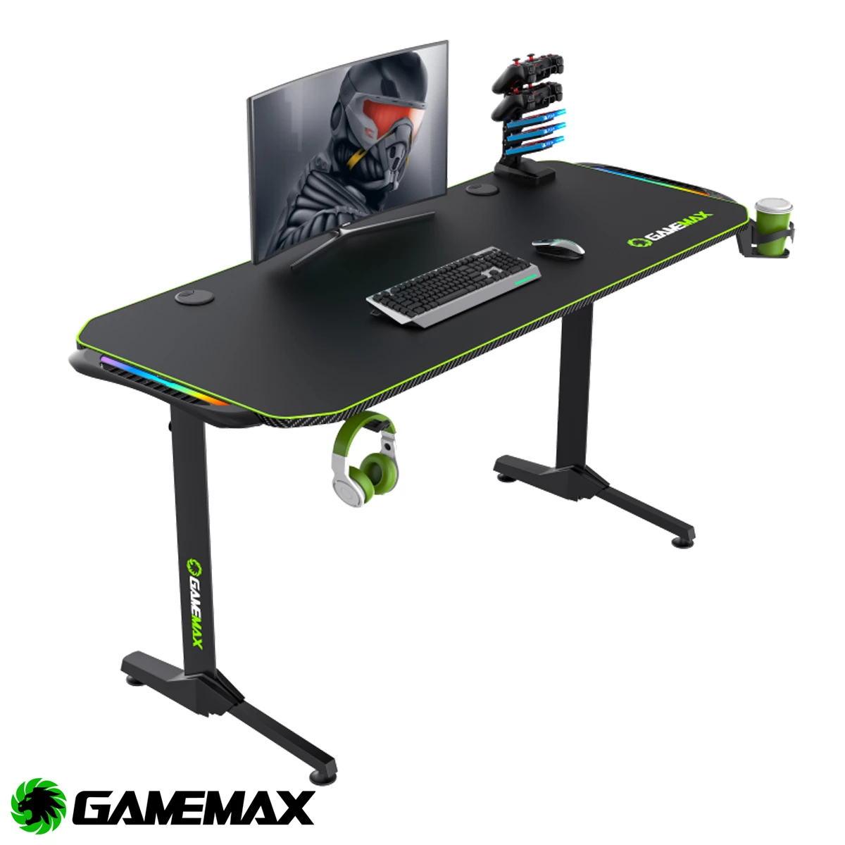 Mesa Gamer Gamemax D140 Carbón RGB