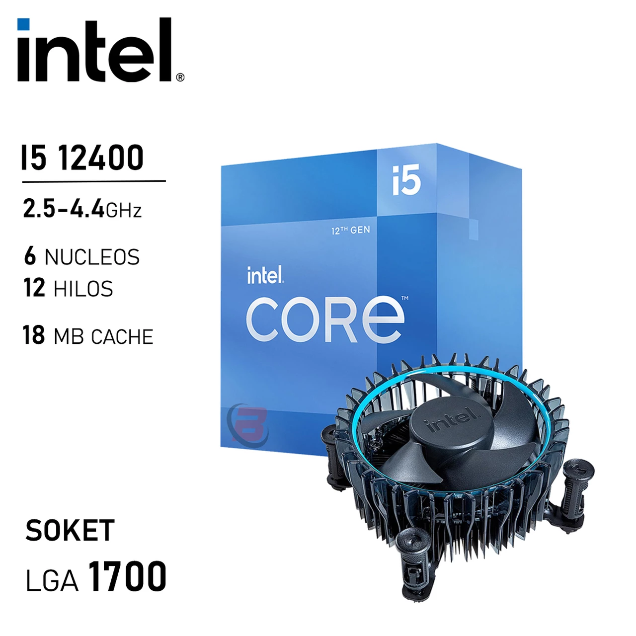 Procesador Intel Core i5 12400 2.5GHz LGA1700 12va
