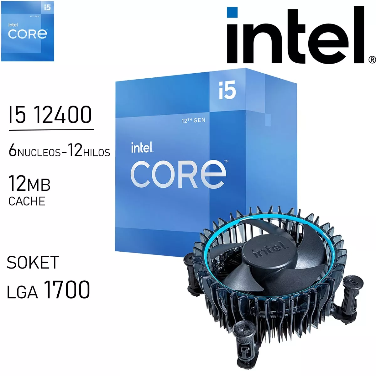 CPU Intel i5 12400 12va/ B660M-A/ 16 RAM/ 500 SSD/ GTX 1650
