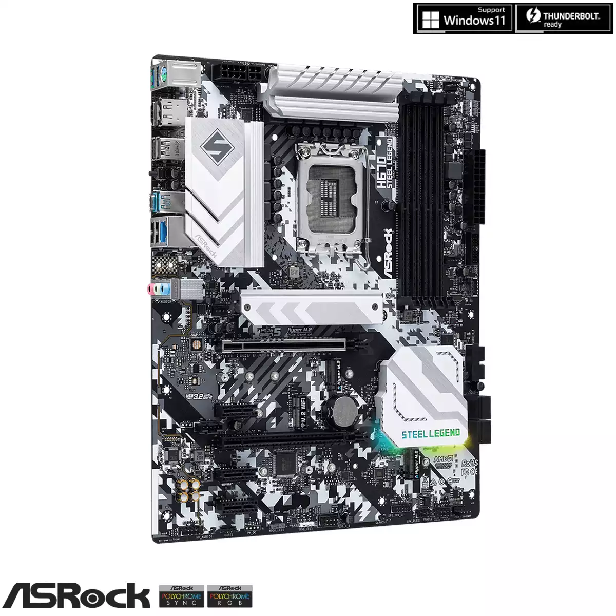 Mainboard AsRock H670 Steel Legend LGA1700 DDR4 12va y 13va