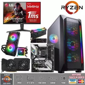 PC Gamer Ryzen 7 5700G / RTX 3070 / 500 nvme / 16Gb / Monitor 144Hz / Hydro