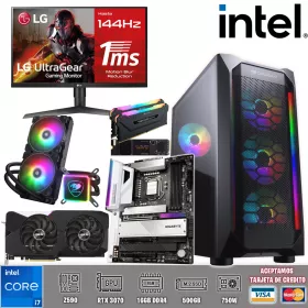 PC Gamer Intel i7 11700K / RTX 3070 / 500 nvme / 16Gb / Monitor 144Hz / Hydro
