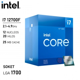 Procesador Intel Core i7 12700F 2.1GHz 12 Núcleos 20 Hilos LGA1700 12va