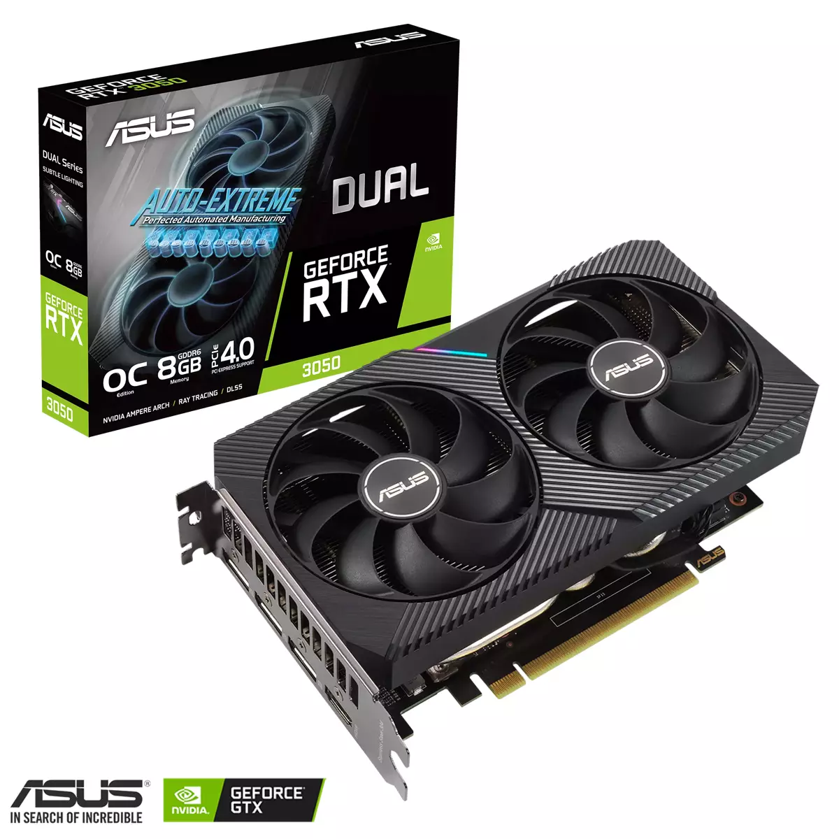 Tarjeta de Video RTX 3050 Asus Dual 8Gb GDDR6 OC PCIe 4.0