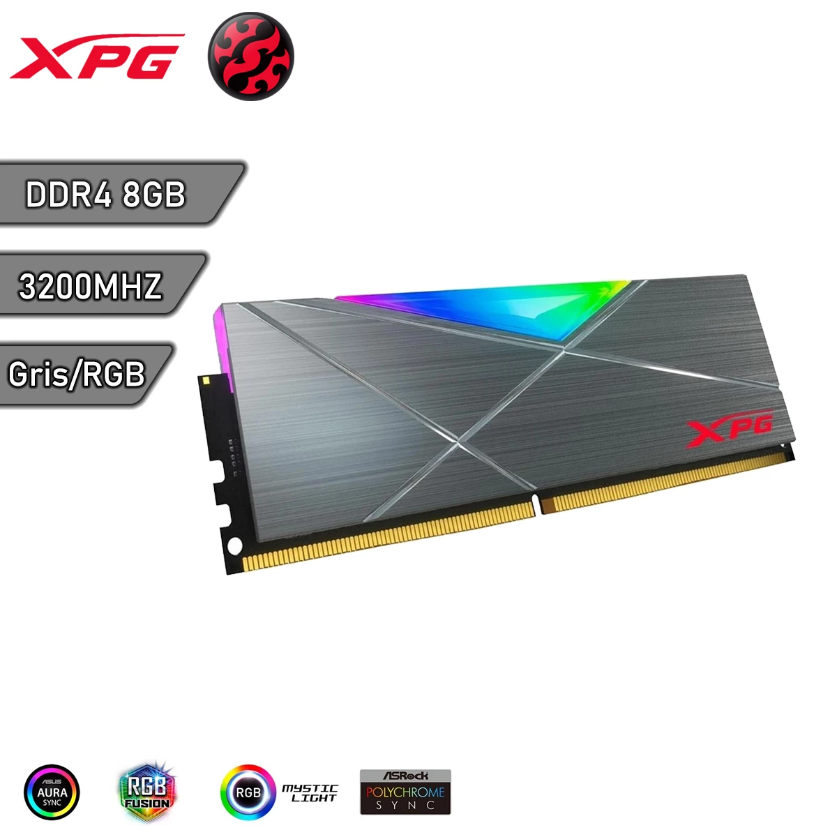 Memoria RAM DDR4 AData XPG Spectrix D50 8Gb 3200Mhz RGB