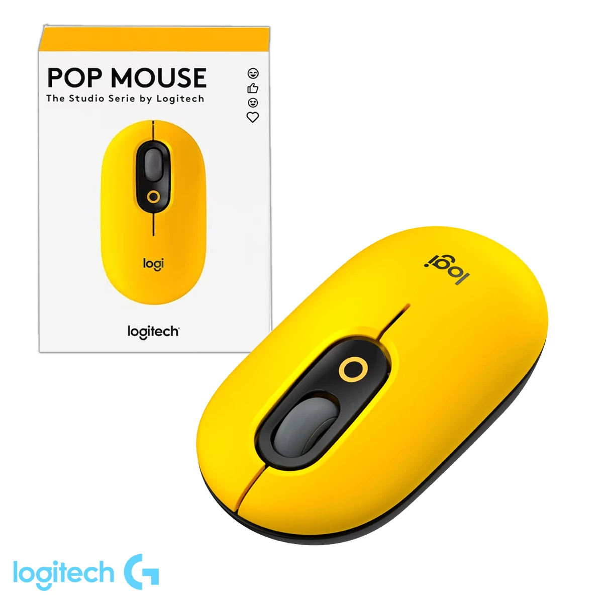 Mouse Logitech POP Blast Inalámbrico Amarillo
