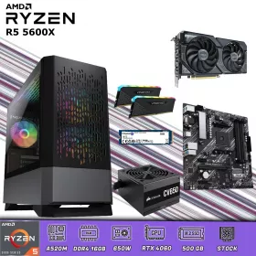 CPU Gamer Ryzen 5 5600X | 16GB DDR4 | 500GB M.2 | RTX 4060