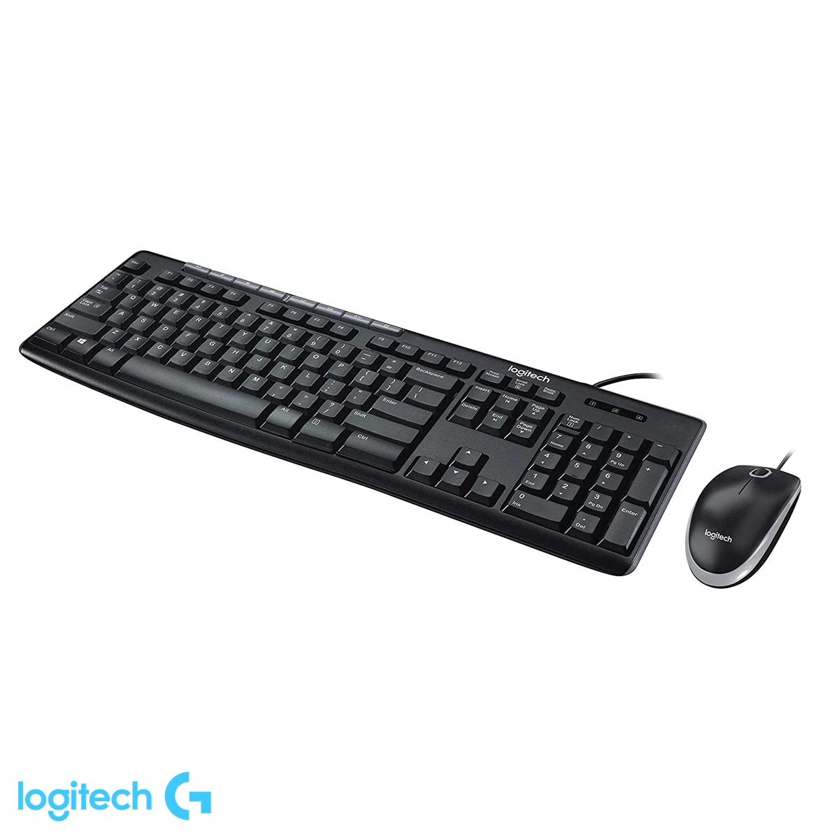 Combo de teclado y mouse Logitech MK200 Media USB Español