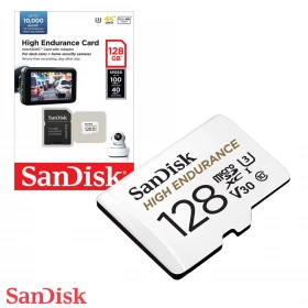 MicroSD SanDisk 128Gb 100Mb/s High Endurance. Camaras seguridad