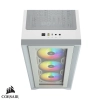 Case Corsair iCUE 4000X RGB / Vidrio templado / 3 ventiladores / Blanco