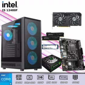 CPU Gamer Intel Core i5 12400F | 16GB RAM | 500GB M.2 | RTX 4060 8GB