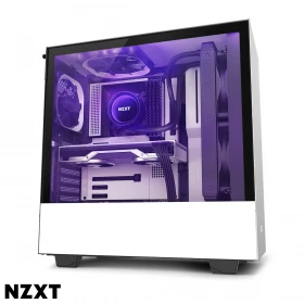 Case NZXT H510i / Vidrio templado / 2 ventiladores / Blanco - Blanco