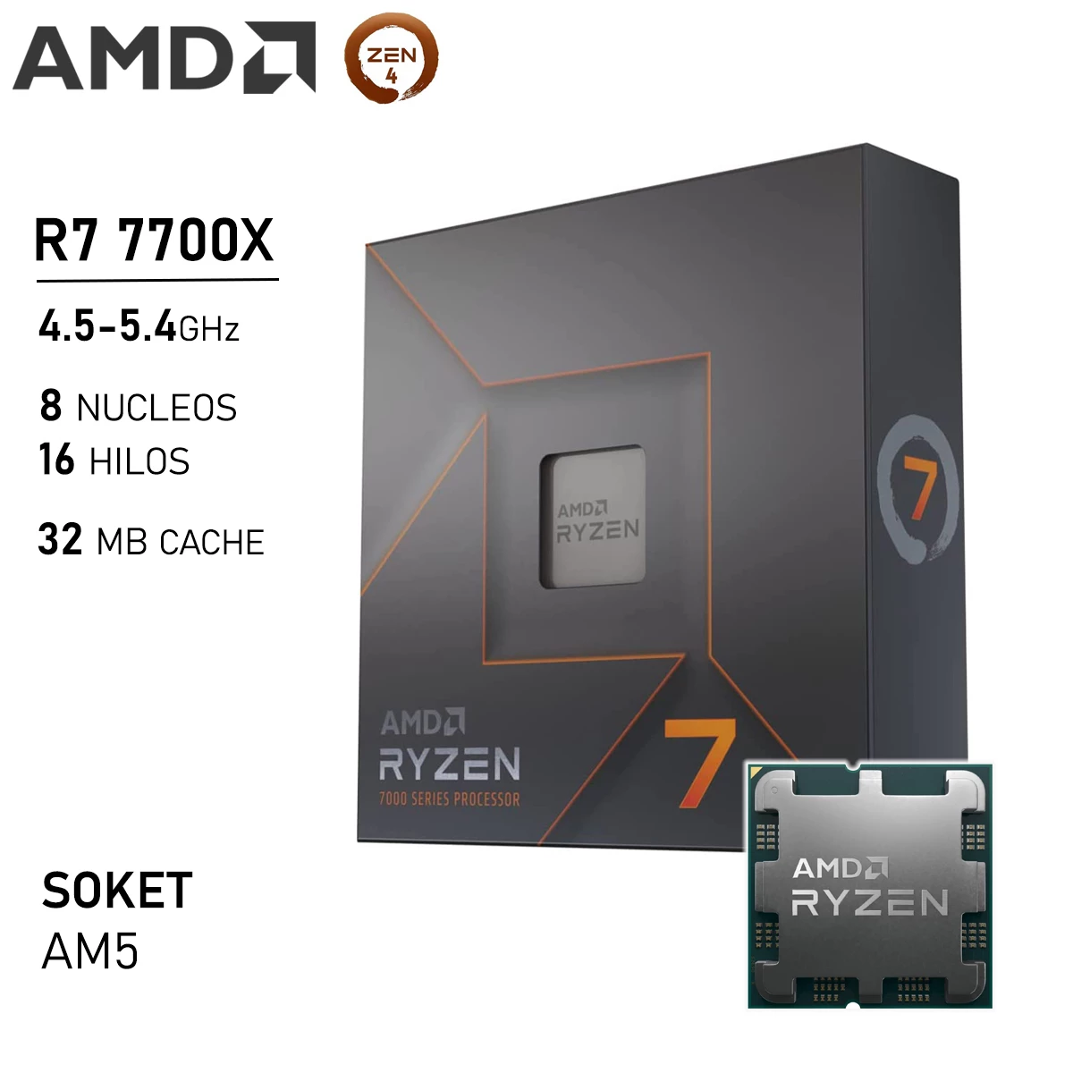 CPU Gamer Ryzen 7 7700X | 32GB DDR5 | 1TB 4.0 | RTX 3080