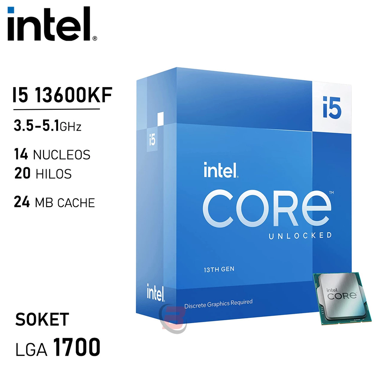 Procesador intel core i5 13600kf 3 5 5 1ghz 14 n cleos 20 hilos quito