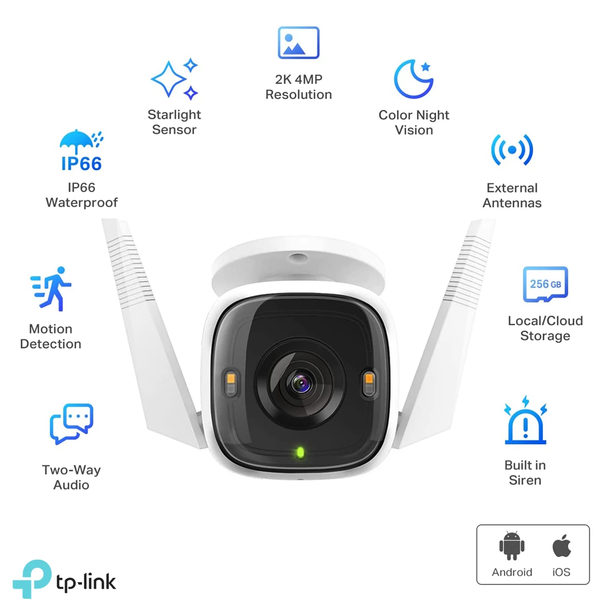 Cámara de Seguridad TP-Link Tapo C320WS 2K Exteriores